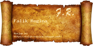 Falik Regina névjegykártya